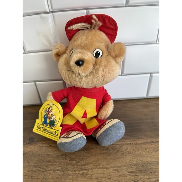 Vintage 12" Alvin Chipmunk Plush with Tags - Picture 1 of 8